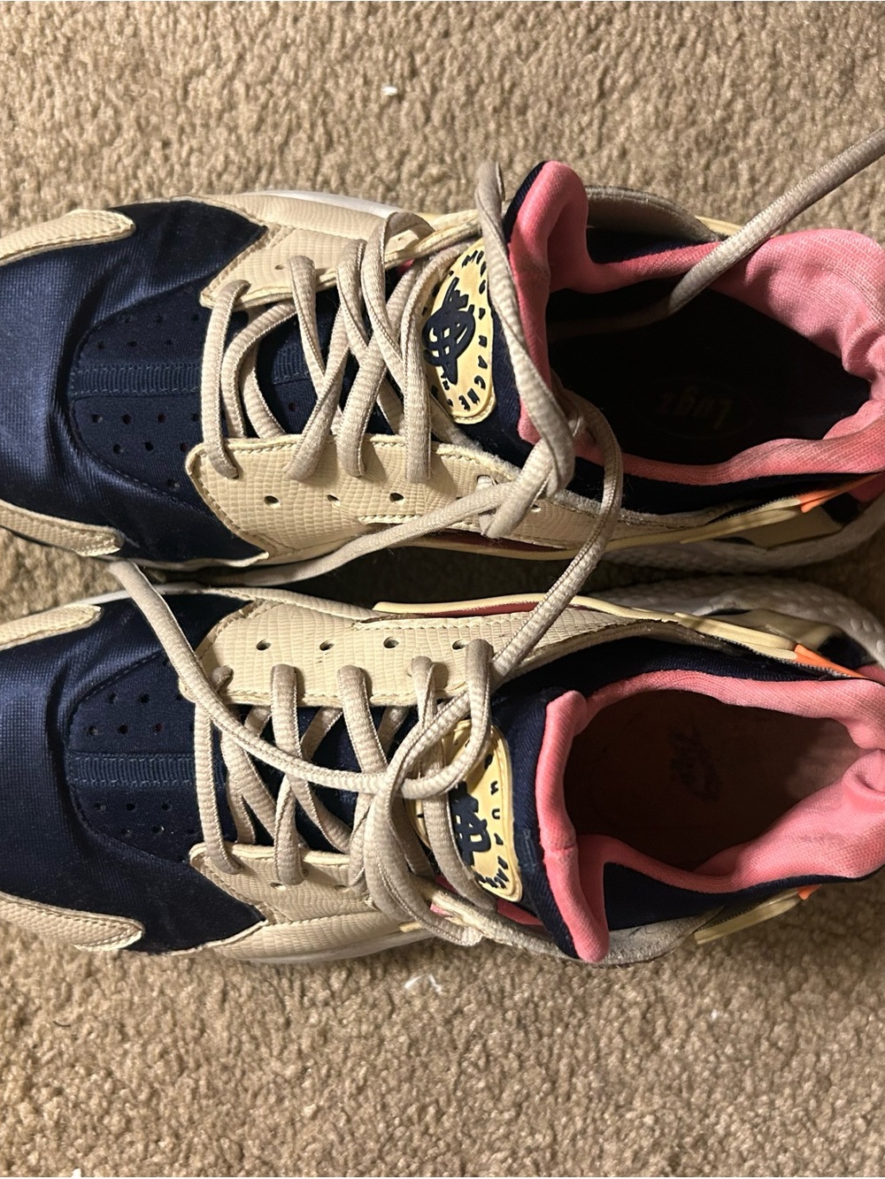 Nike Women Navy, Cream and Pink Sneakers